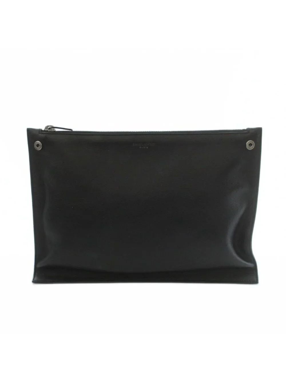 Saint Laurent Paris Sac de Jour Pouch Leather Dark Blue Navy